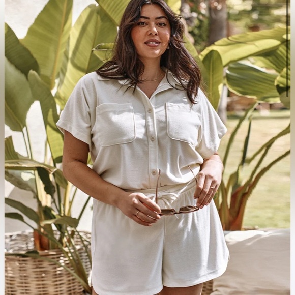 Summersalt- Towel Terry Set Top and Shorts 1XL - Picture 2 of 12